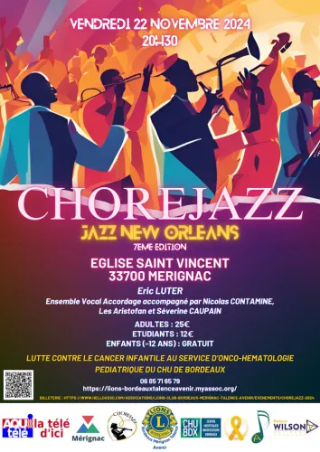 Concert caritatif CHOREJAZZ #7 Le 22 nov 2024